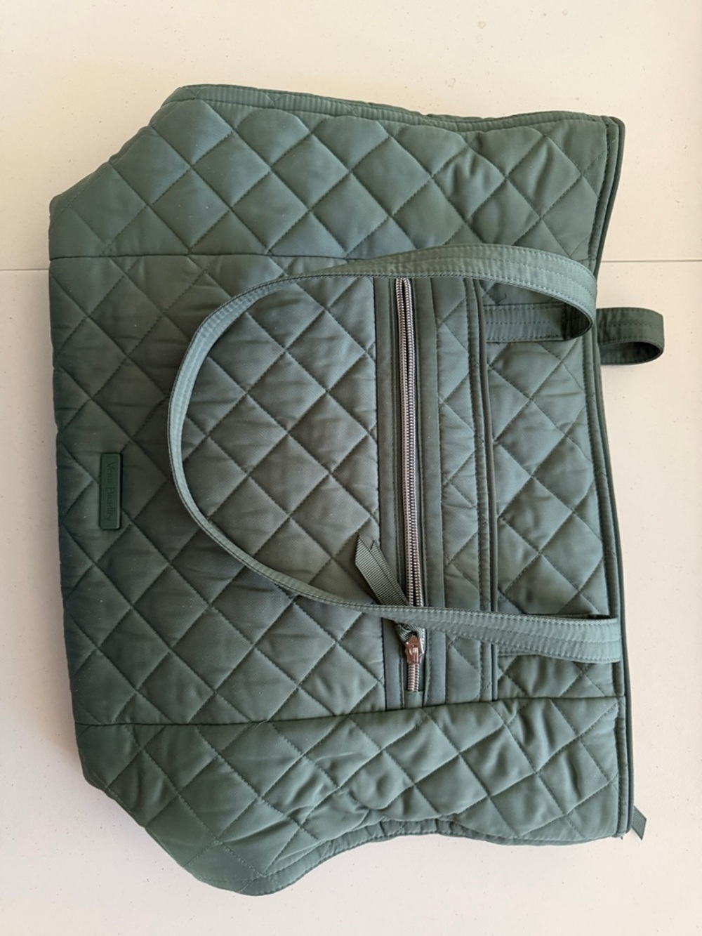 Vera Bradley Quilted Sage Green Tote - Picture 4 of 4